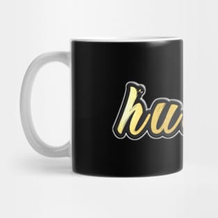 Shiny black and gold HUSTLE word design ver.2 Mug